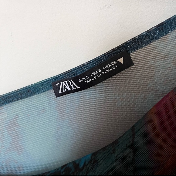 Zara Mesh Asymmetrical Top & Midi Skirt Set S | Screen Worn Cruel Intentions - Picture 6 of 14